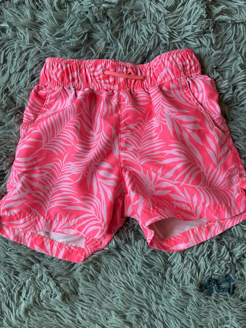 Boys Neon Pink Tropical & Flamingo Floatie Swim Shorts